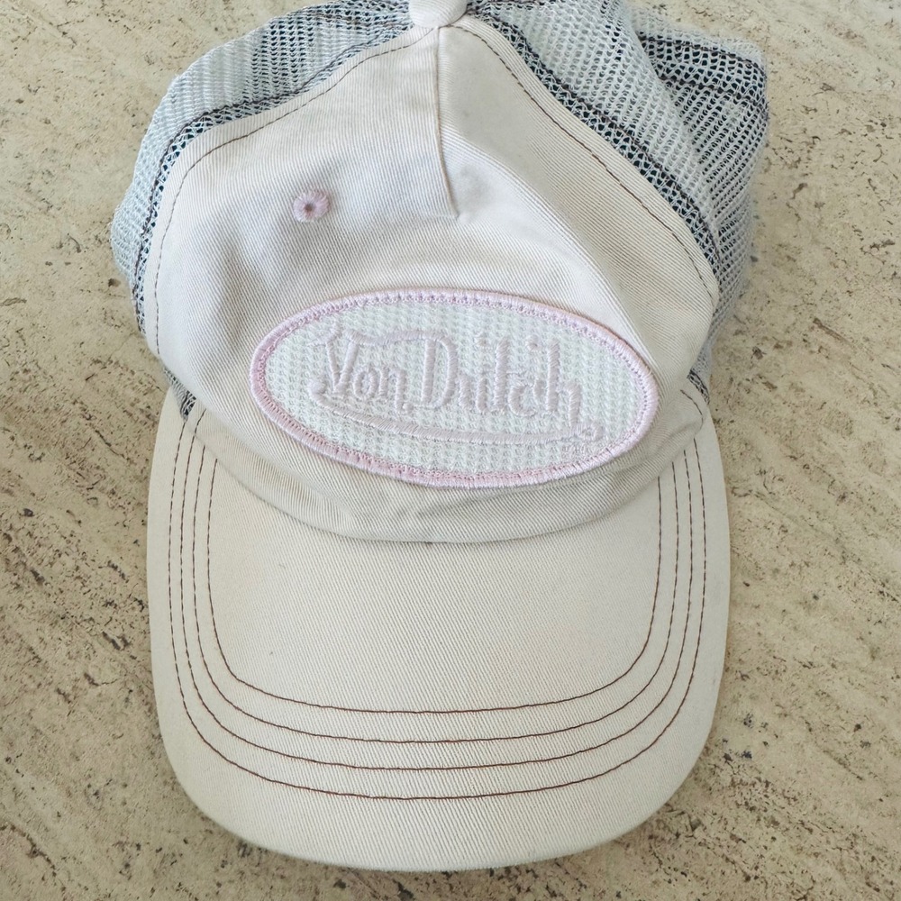 Y2K Von Dutch baby pink adjustable trucker‎ hat
